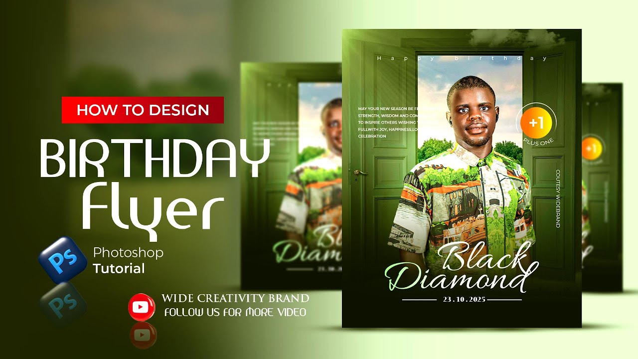 🎉 HOW TO DESIGN A BIRTHDAY FLYER IN PHOTOSHOP 2026 | Premium Birthday Flyer Tutorial