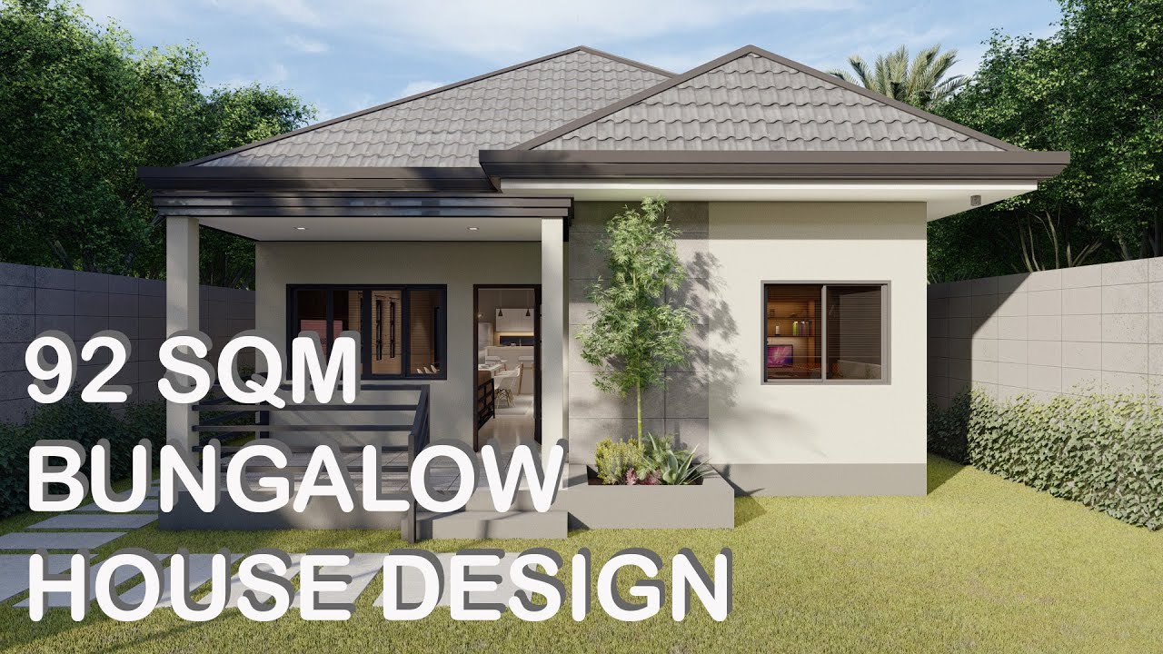 92 SQM MODERN BUNGALOW HOUSE DESIGN | Konsepto Designs