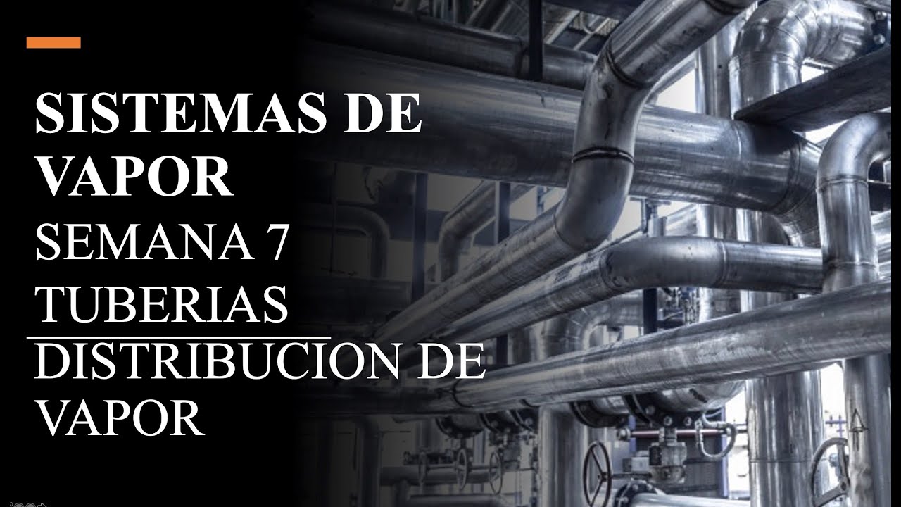 SEMANA 7  SISTEMAS DE VAPOR INTRODUCCION CALCULO DE TUBERIAS DE VAPOR