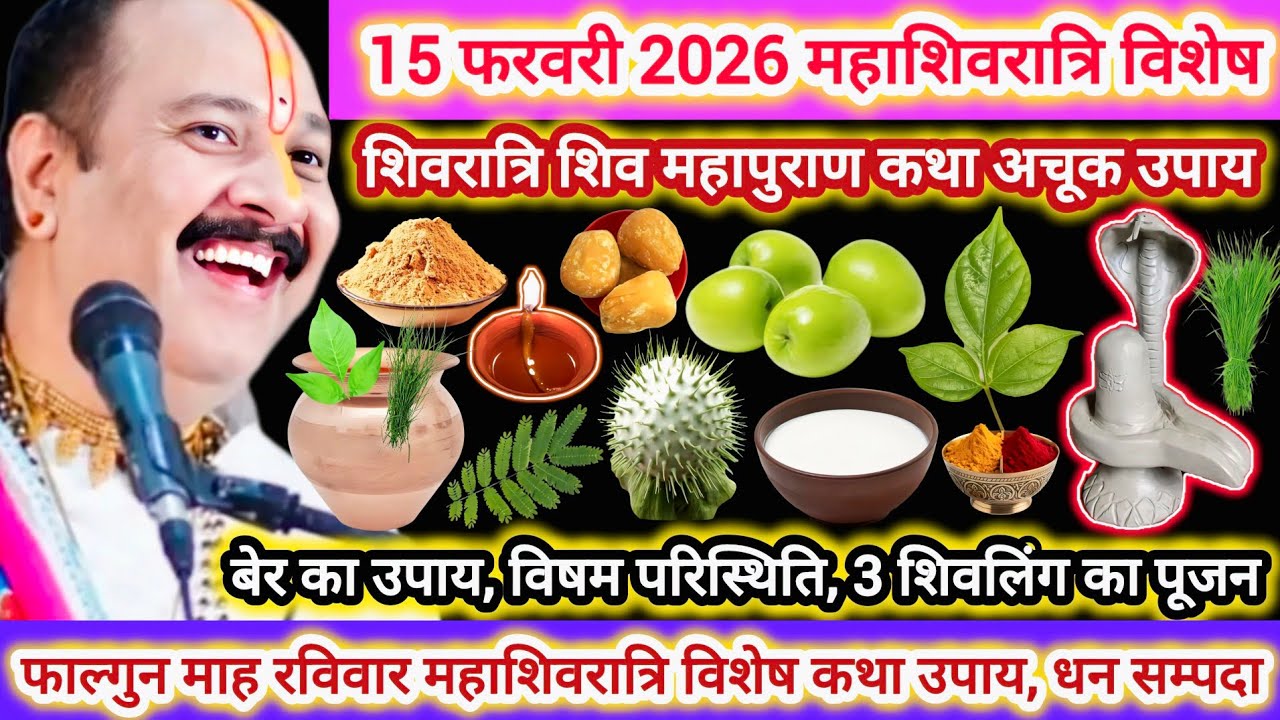 15 फरवरी 2026 महाशिवरात्रि | साल की पहली सबसे बड़ी मनोकामना पूर्ति शिवरात्रि,3 शिवलिंग पूजा,बेर उपाय