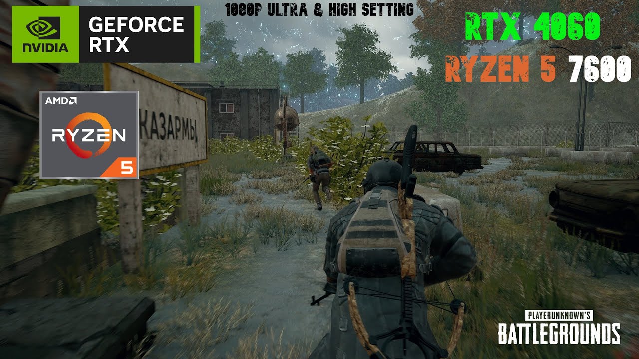 PUBG PC : RTX 4060 + RYZEN 5 7600 GAMING TEST
