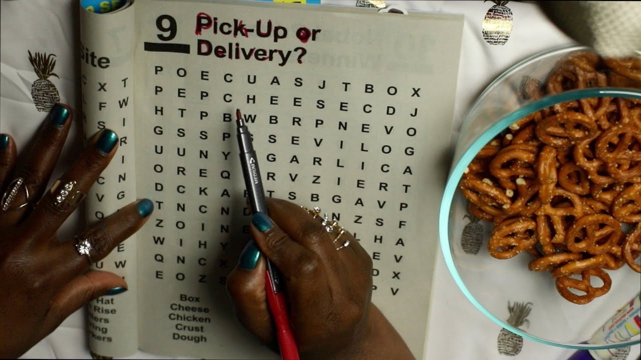 ASMR Pretzels XLARGE Word Search Pick-up Or Delivery?