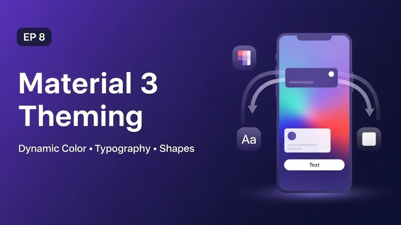 Material 3 Theming & Dynamic Color in Jetpack Compose | Colors, Typography, Shapes (EP 8)