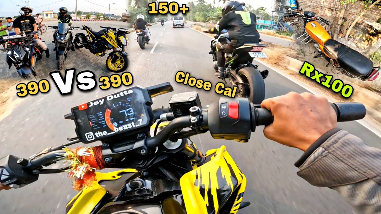 Duke 390 Vs 390 😳 Close Cal Z900 💔 একটু হলেই সব শেষ 😟 @joydutta7 