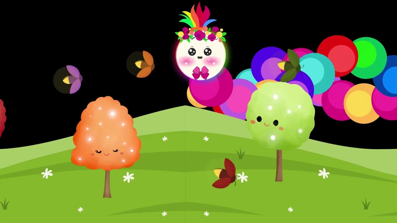 Baby Bear | Colorful Caterpillar | Calming Visuals  | Visual Tracking and Calming Music