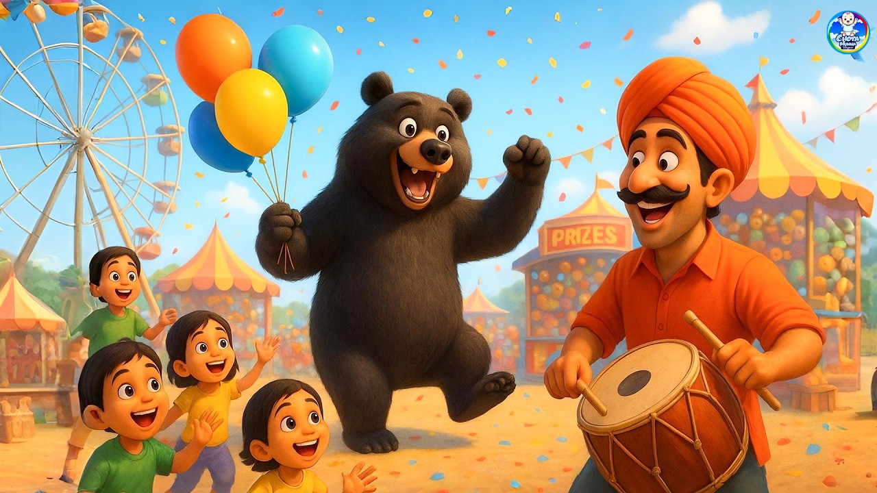कालू मदारी आया - Kalu Madari Aaya | भालू नाचा 🐻 | Hindi Rhymes For Kids | Nursery Rhymes, #kidsvideo