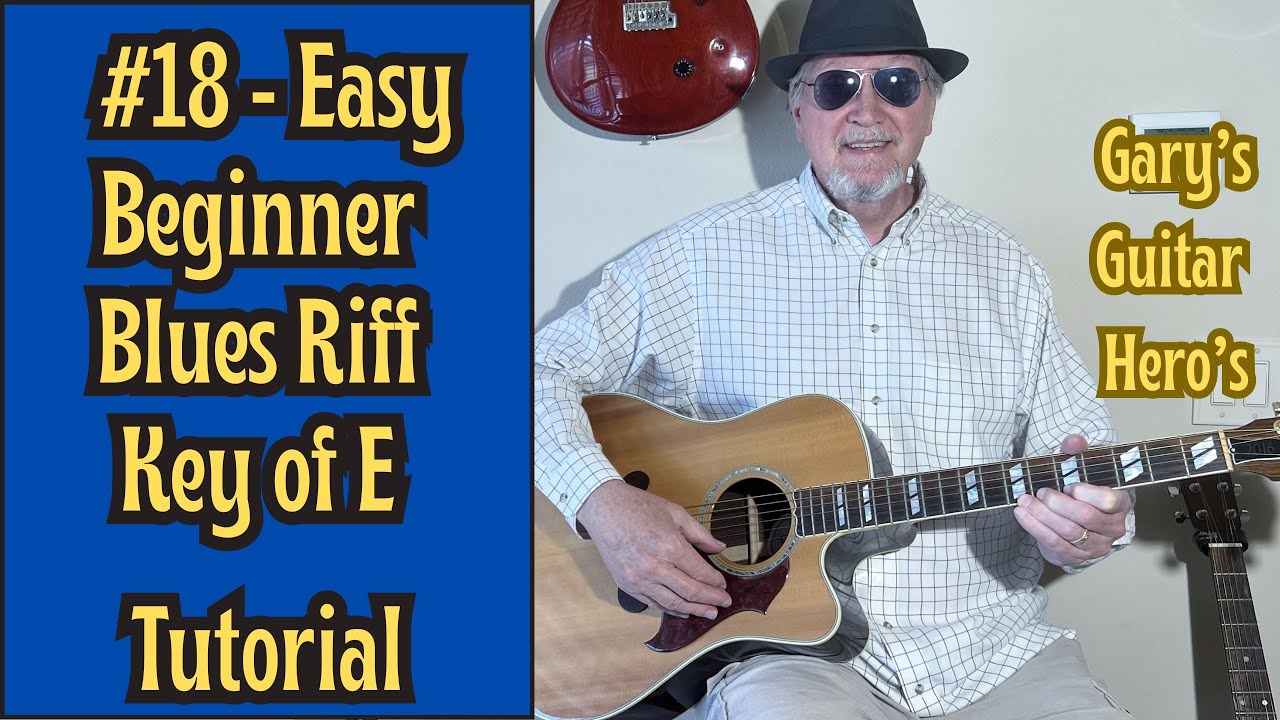 #18 - Easy Beginner Blues Riff #18 in the Key of E - Acoustic Guitar Lesson