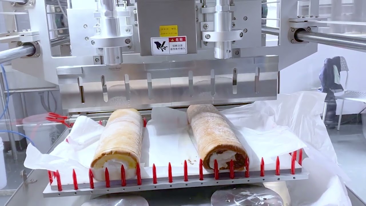 Swiss Roll Cutting - Ultrasonic Cutting - Cheersonic