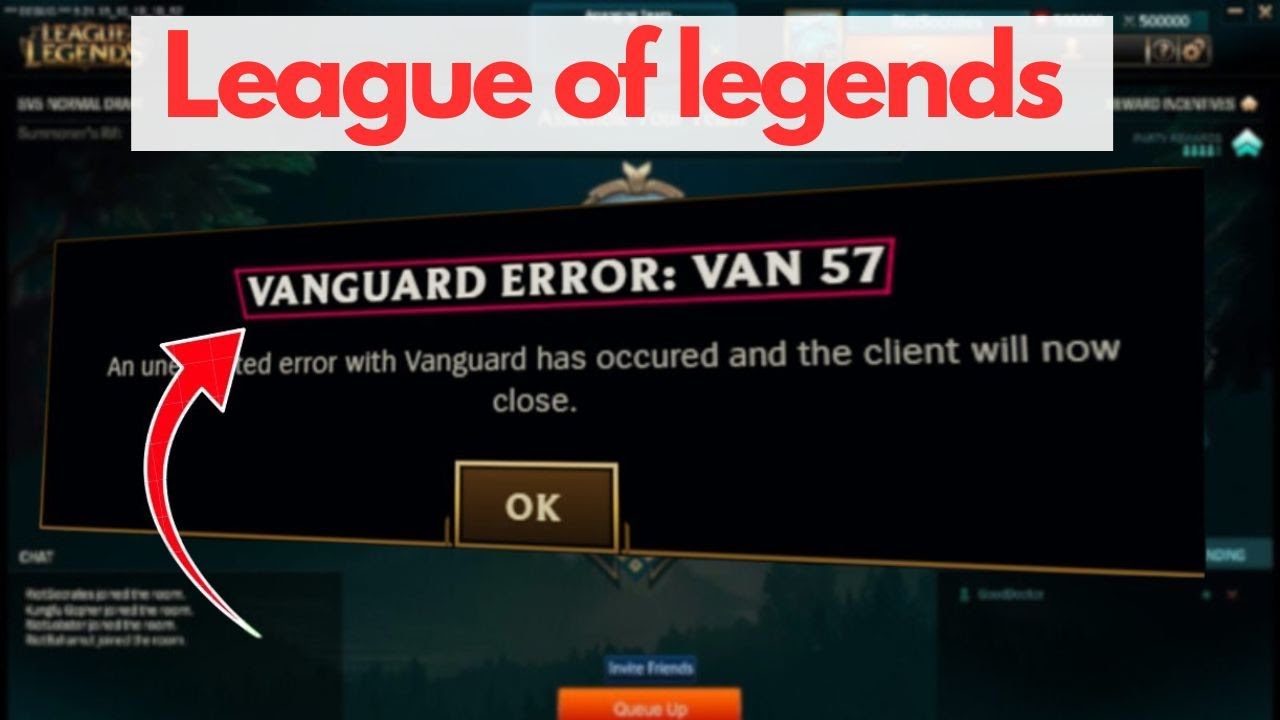 Fix Vanguard Login Error VAN 57 in League of Legends