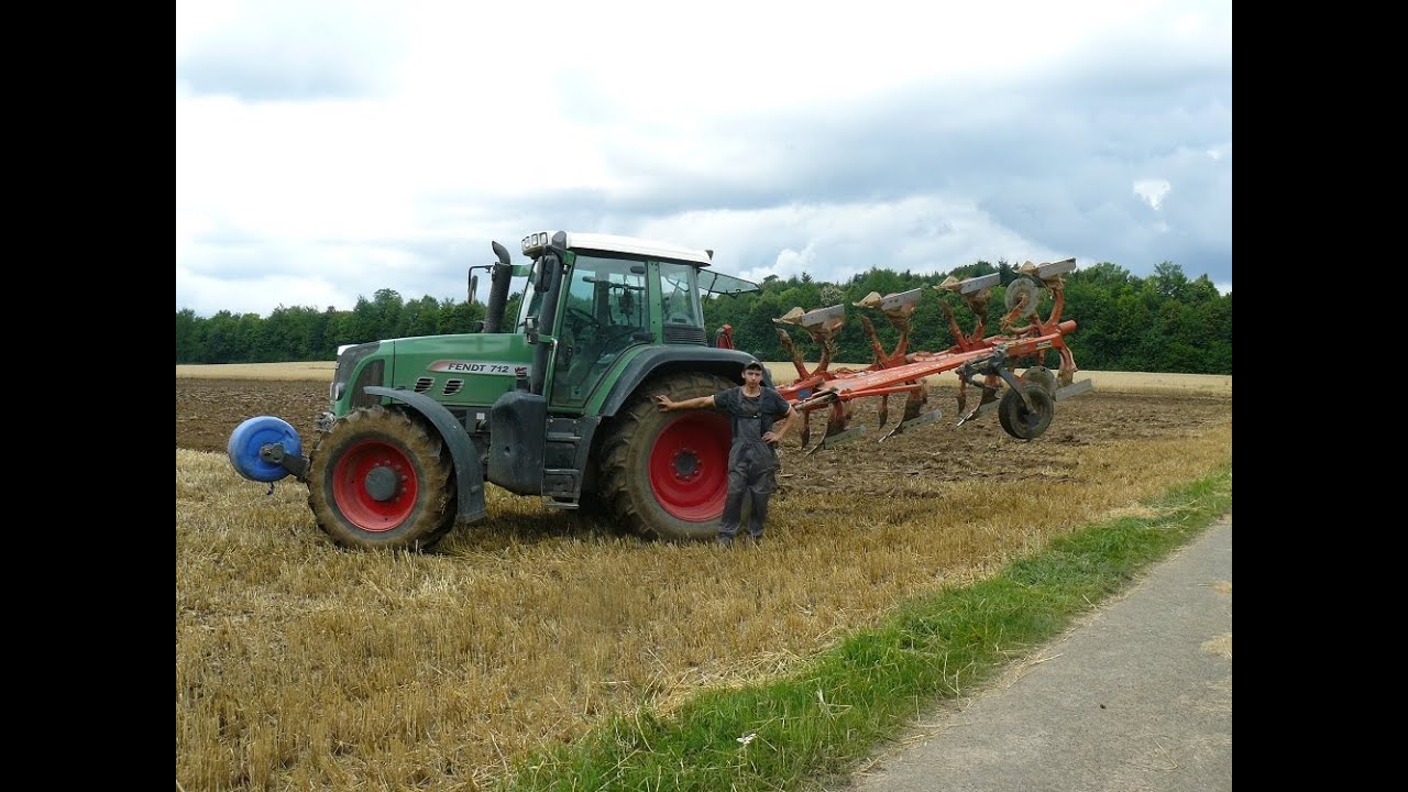 Фендт 712 варио ( Fendt 712 Vario) с оборотным плугом