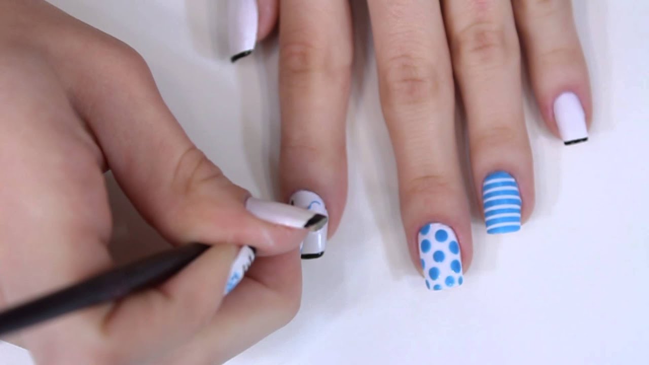 Unhas decoradas: Marinha - Navy Nails