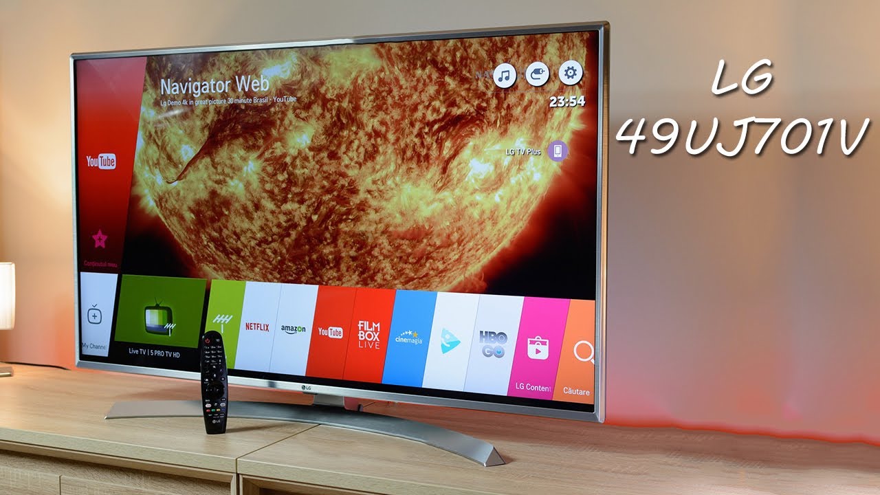 Распаковка телевизора LG 49UJ701V, Smart TV 4K LG Magic Remote, Expert Technology
