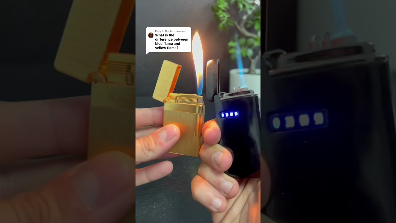 Blue flame VS yellow flame 😎