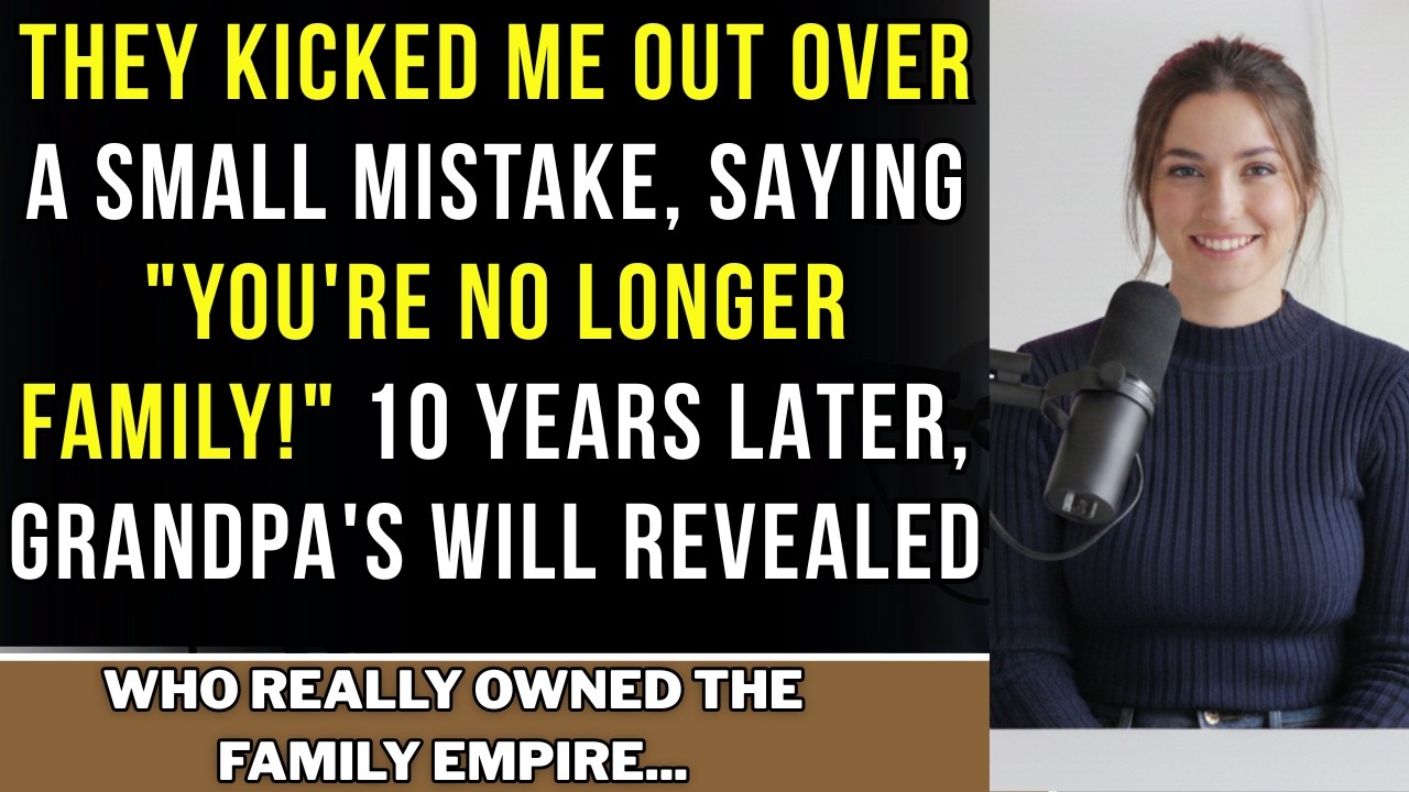 They Kicked Me Out Over A Small Mistake, But When Grandpa's Will Was Read...