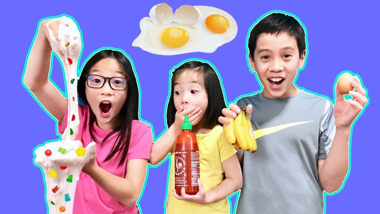 Food Ingredients Slime Challenge