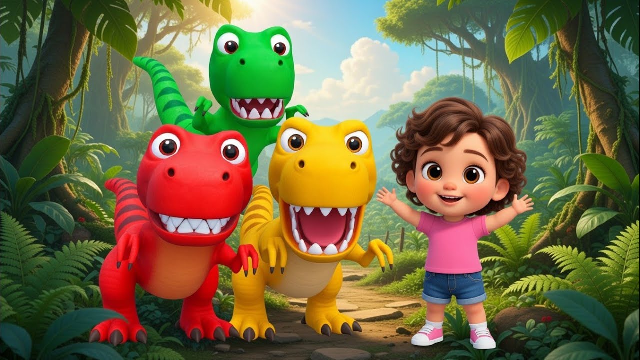 Meet T-Rex and Dinosaur Friends 🦖 | Learn Colors with Dinosaurs | Fun Dinosaur Song for Kids