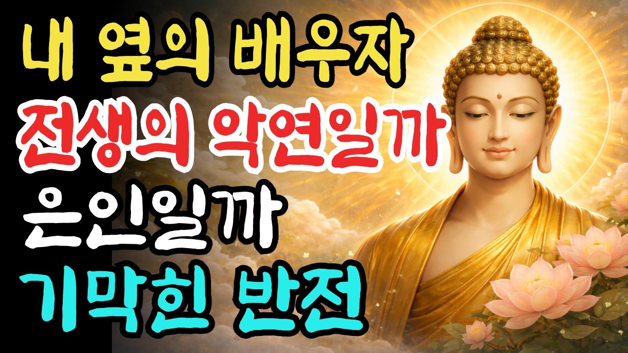 내 옆의 배우자 전생의 악연일까 은인일까 기막힌 반전