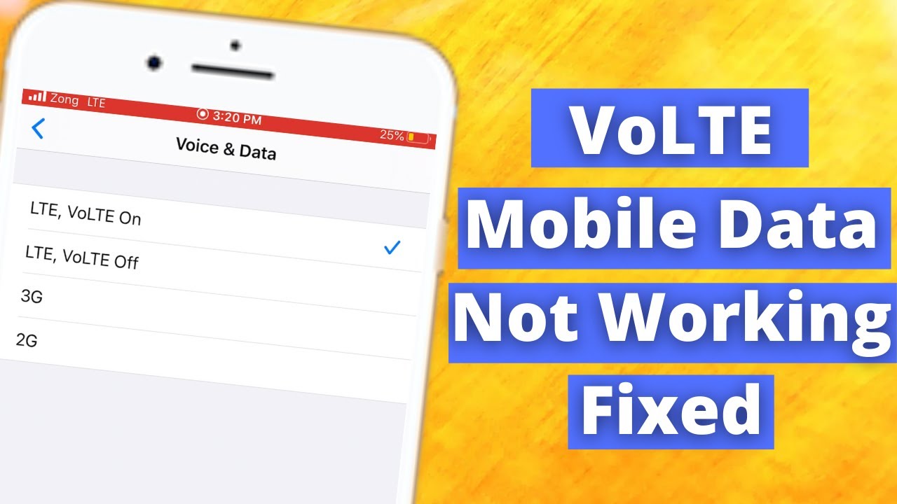 How To Fix Mobile Data & VoLTE Not Working On iPhone iOS 14 | Cellular Data No Working