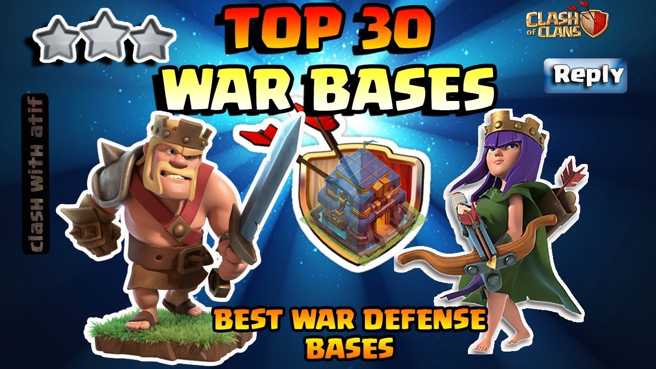 TH 11/12 Best Ever TOP 30 War Bases 2018 (30 IN 1)/ Top War Base TH 12 Anti 1 Star / Anti 2 Star coc