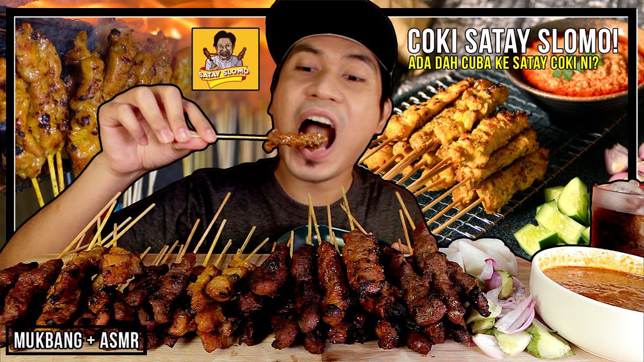 MUKBANG SLOMO: MAKAN 70 SATAY produk COKI TIKTOK FAMOUS | Mukbang Malaysia