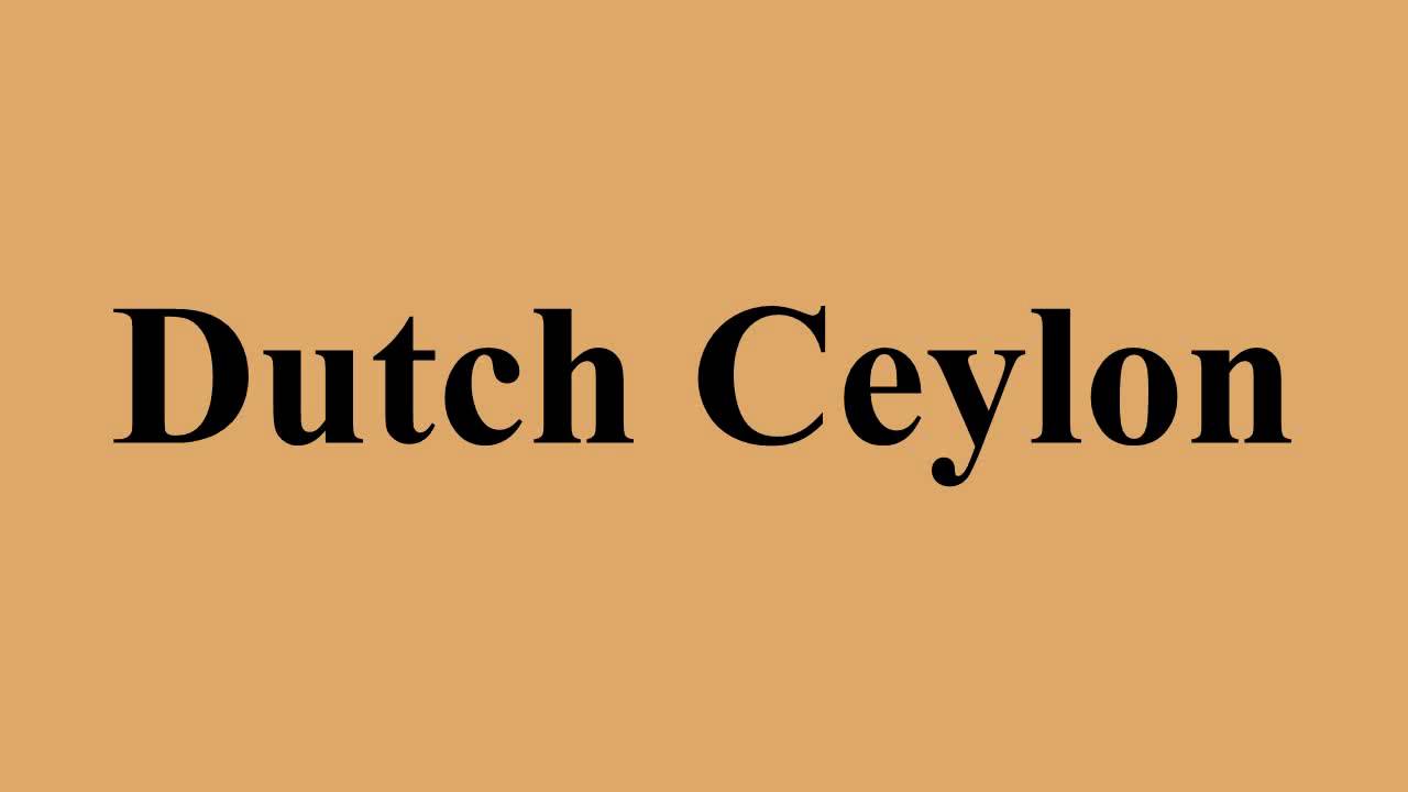 Dutch Ceylon