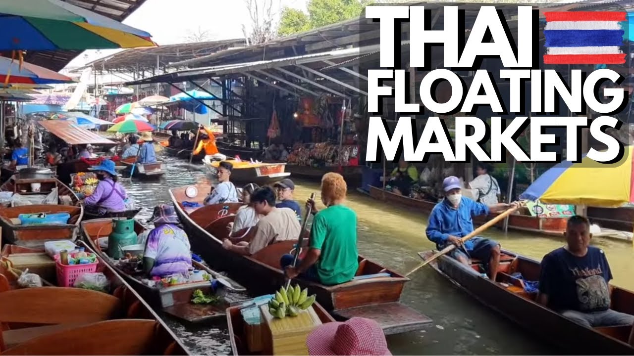 BEST floating markets near BANGKOK (MUST VISIT!!!) #travelthailand #thailandtourism #thaistreetfood