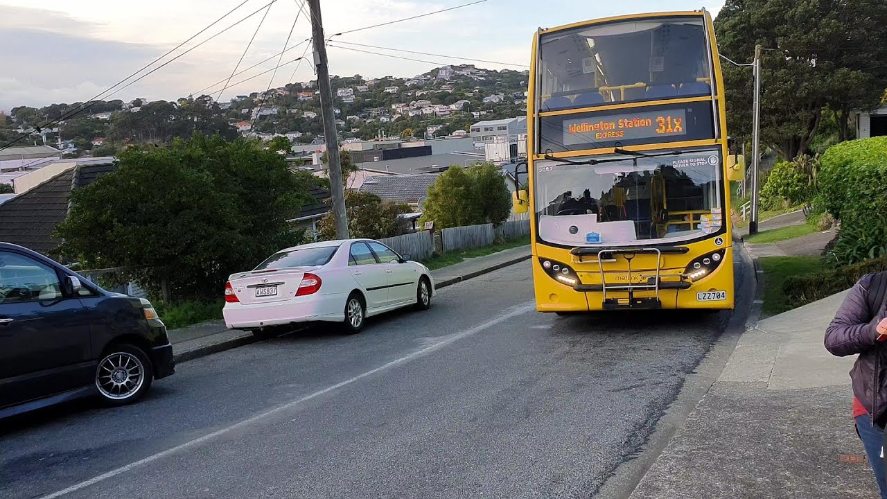 4K FROST-LESS EDITION. No. 31X Miramar North - Wellington Railway Station. Double Decker Bus Trip
