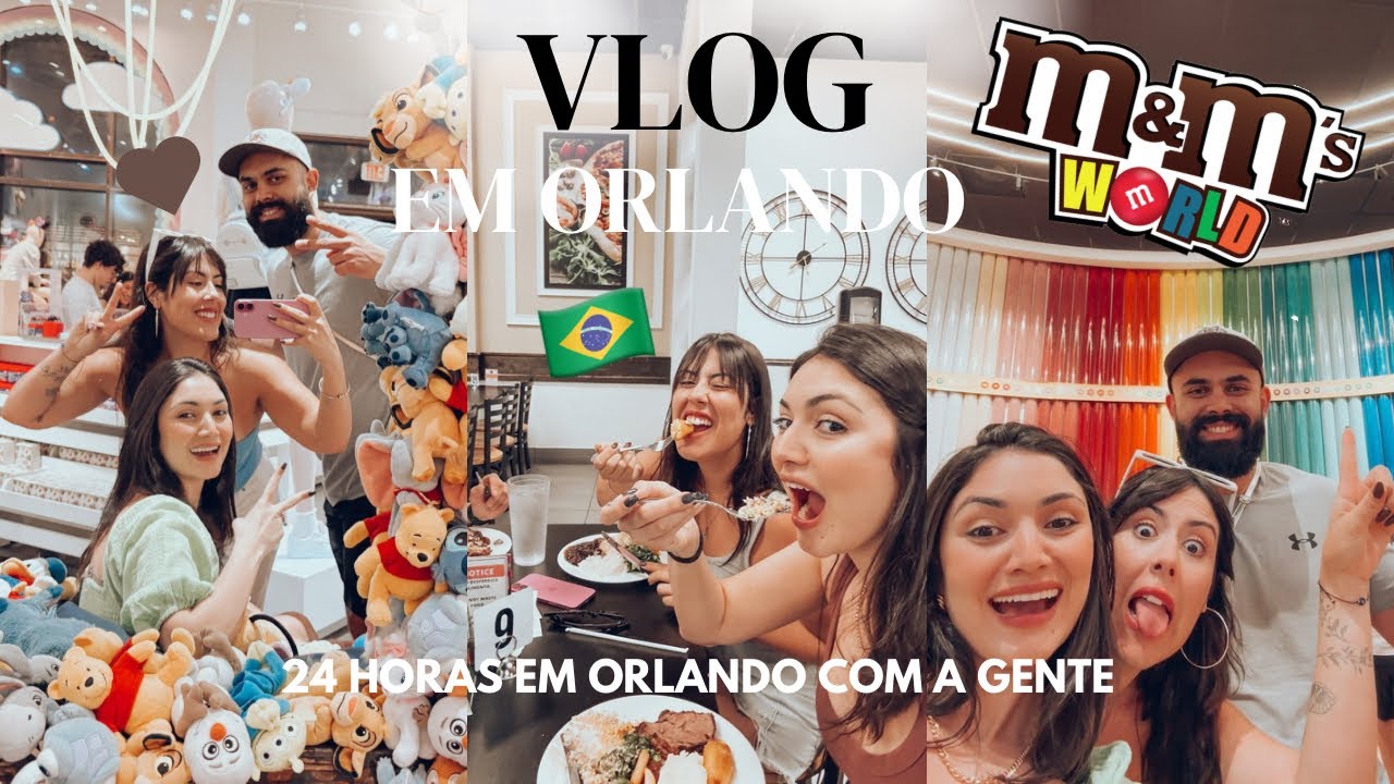 Vlog da viagem para Orlando| Outlet, Disney Springs + Restaurante Brasileiro (Tudo a vontade!)