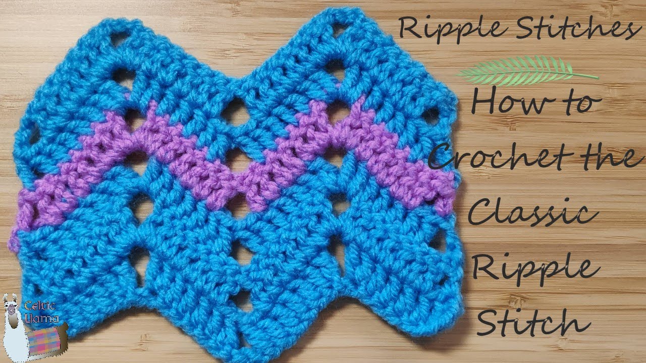How to Crochet the Classic Ripple Stitch Pattern - Super Easy Crochet