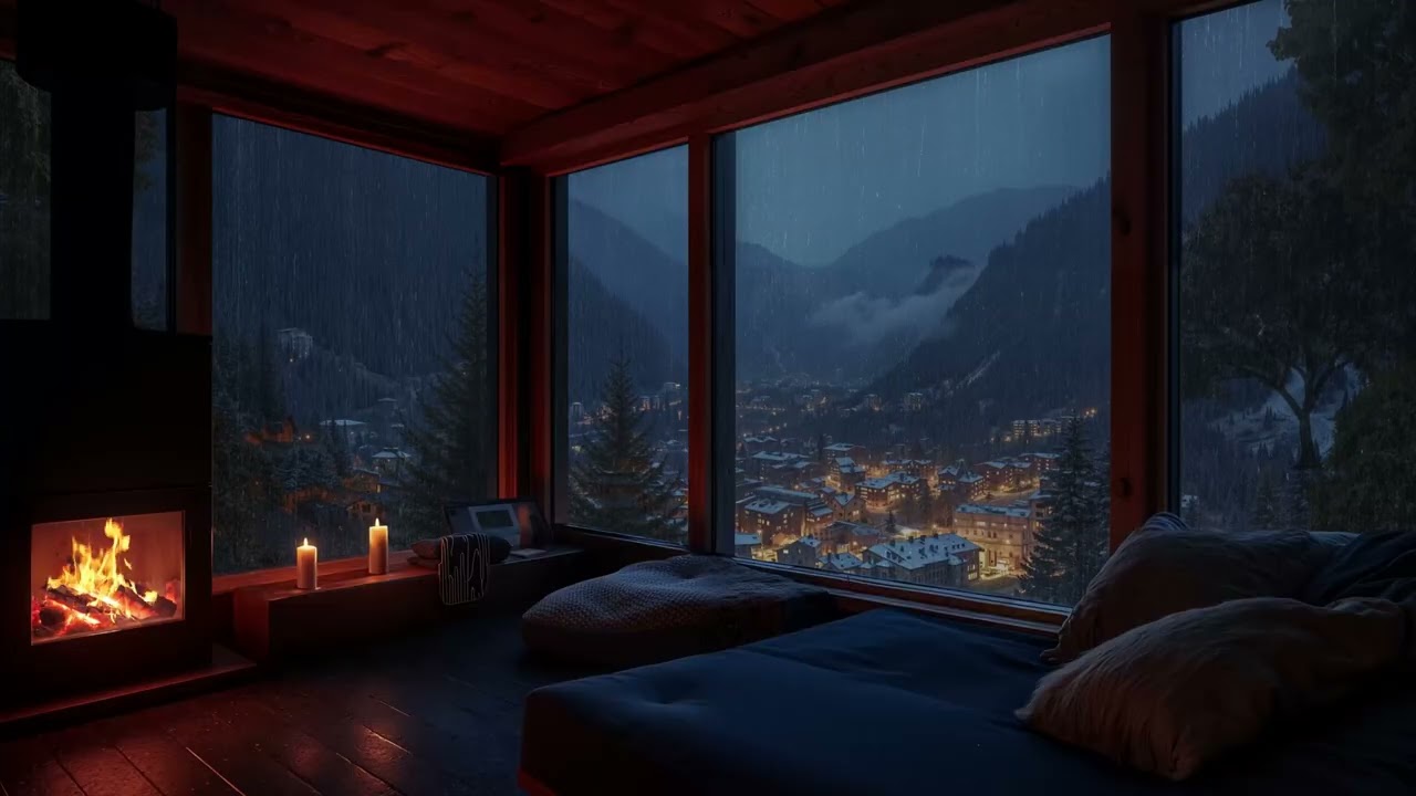 I Rested In A Wooden House High Up, Watching The Drizzle And Listening To The Rain Falling