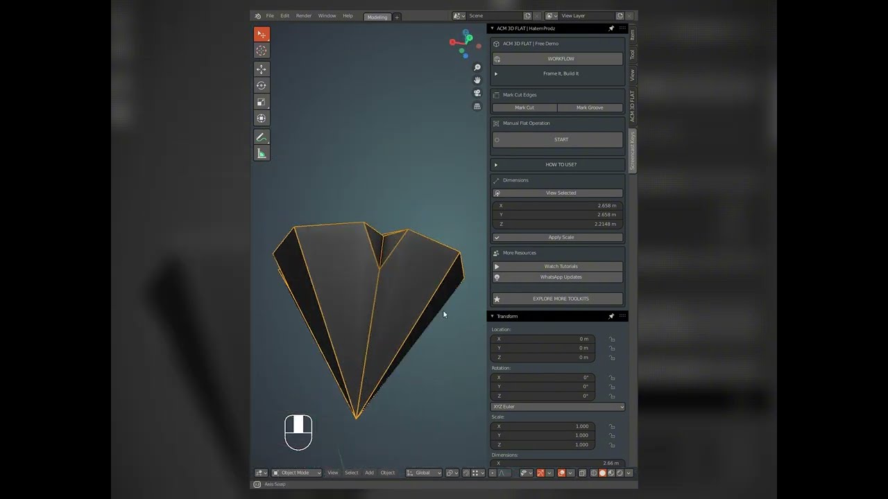 ACM Complex Diamond Shape (3Dx2D Template)