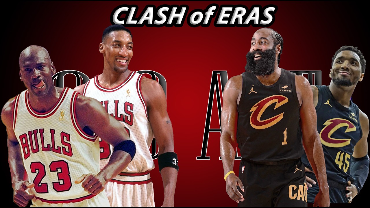 NOT SO FAST! Jordan's '96 BULLS battles Today's CAVS. It was a BATTLE! Harden/Mitchell vs. MJ/Pippen