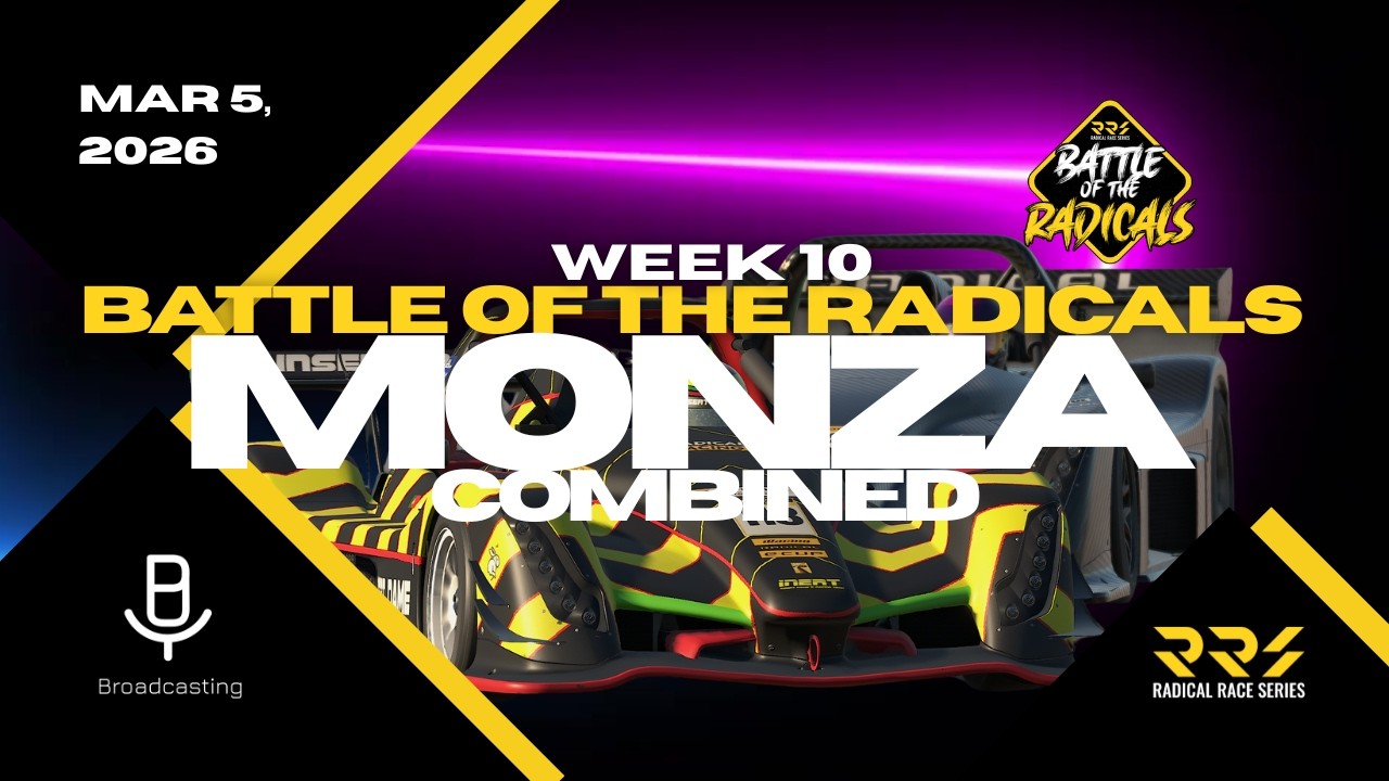 RRS Battle of the Radicals - 2026 Season 1 - Week 10 - Monza Combined