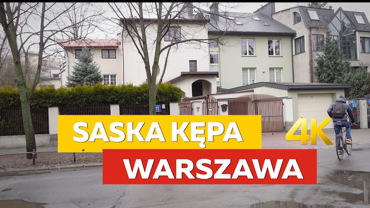 Saska Kępa, Spacer po deszczu, Warszawa, Polska 2022 #walkingtour #warsaw4K