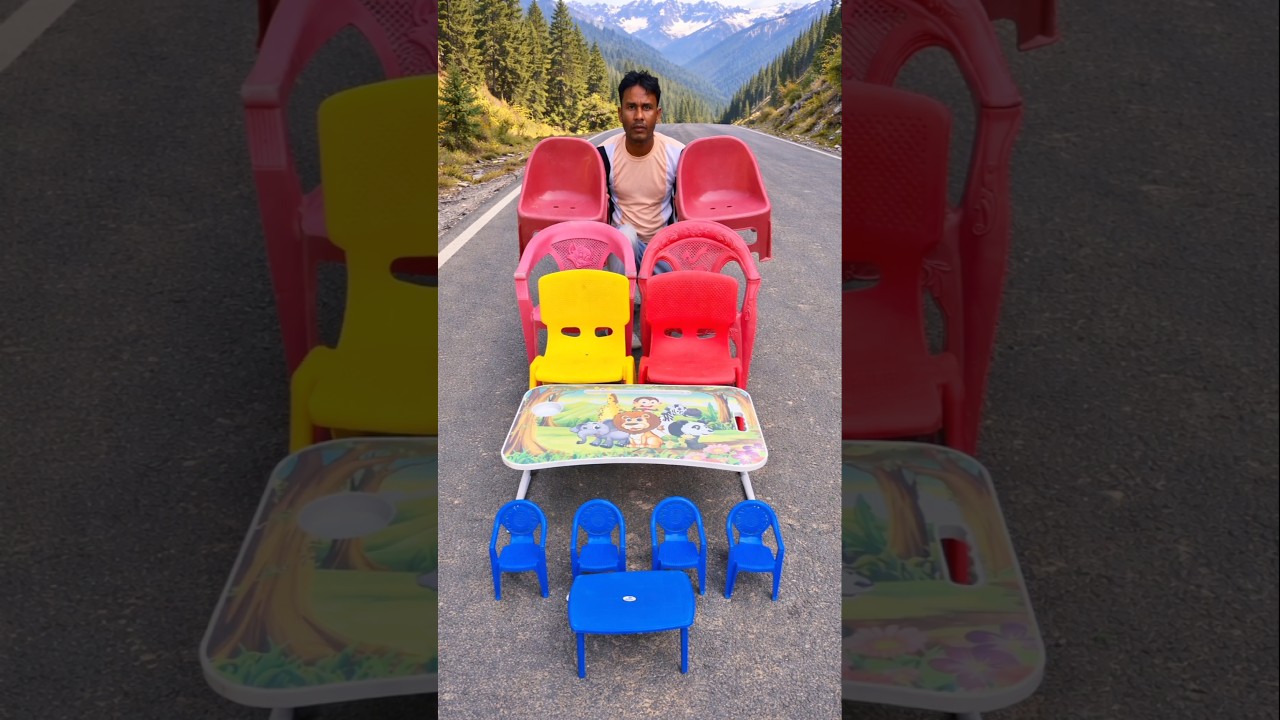 Mini chair table vs Big table  and 6 to chair unboxing #shorts