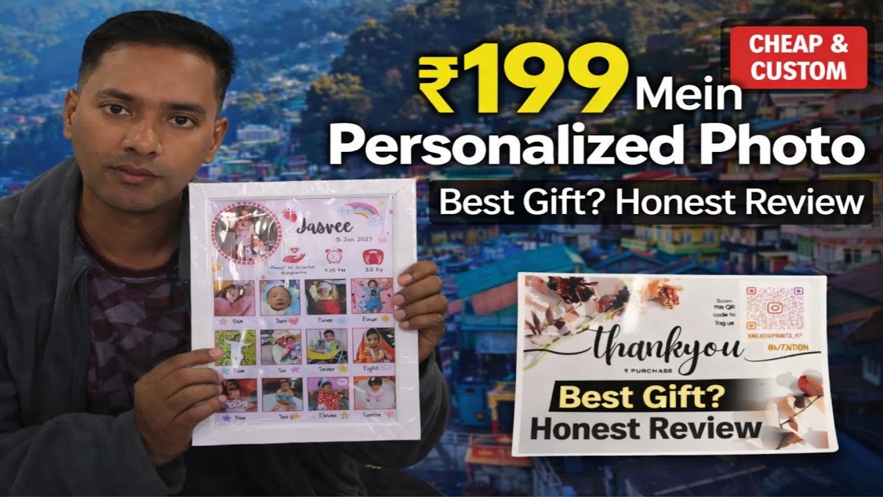 ₹199 Mein Personalized Baby Photo Frame 😍 | Cheap & Best Gift Review