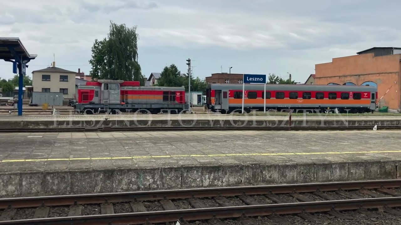 Riding a regional train from Leszno  to Wolsztyn