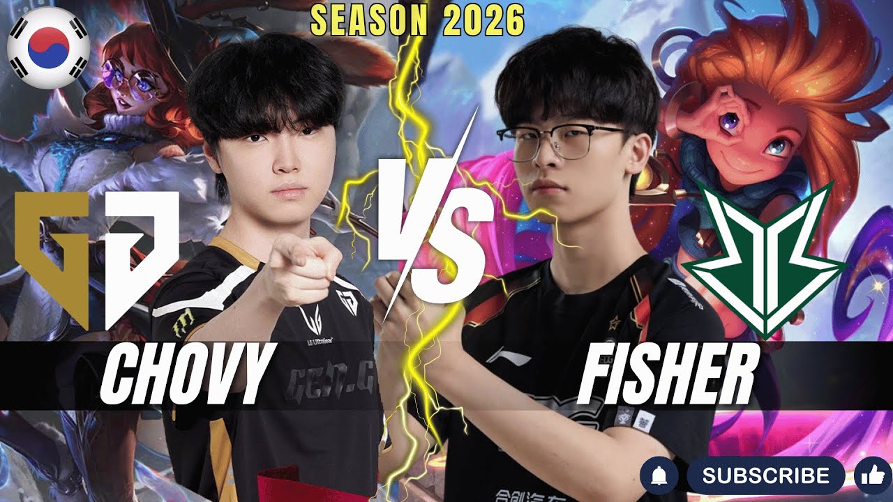 GEN Chovy AURORA vs BRO Fisher ZOE Mid - Patch 26.1 KR Ranked | lolrec