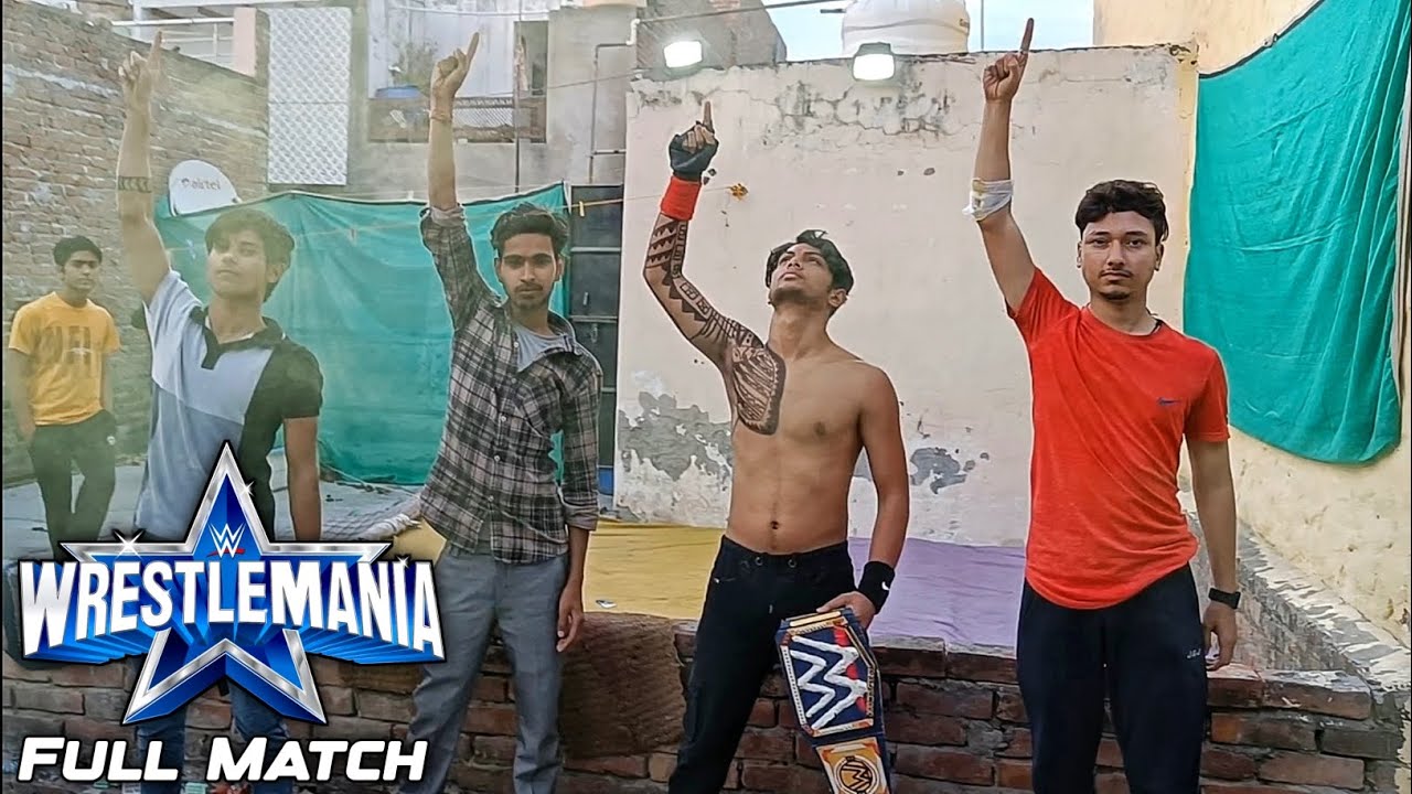 WWE Роман Рейнс против Брока Леснара, полный матч WrestleMania 38 | Backyard Wrestling