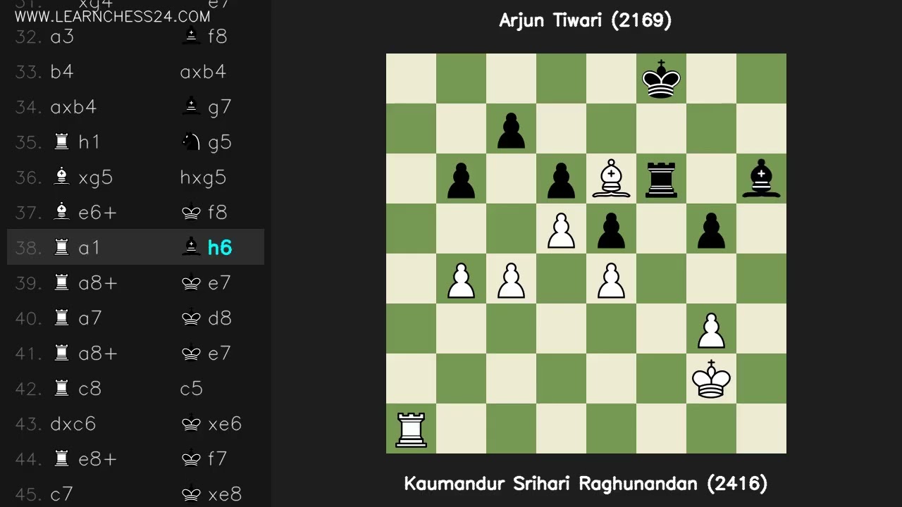 Староиндийская-защита-Классика: Kaumandur Srihari Raghunandan (2416) vs Arjun Tiwari (2169)