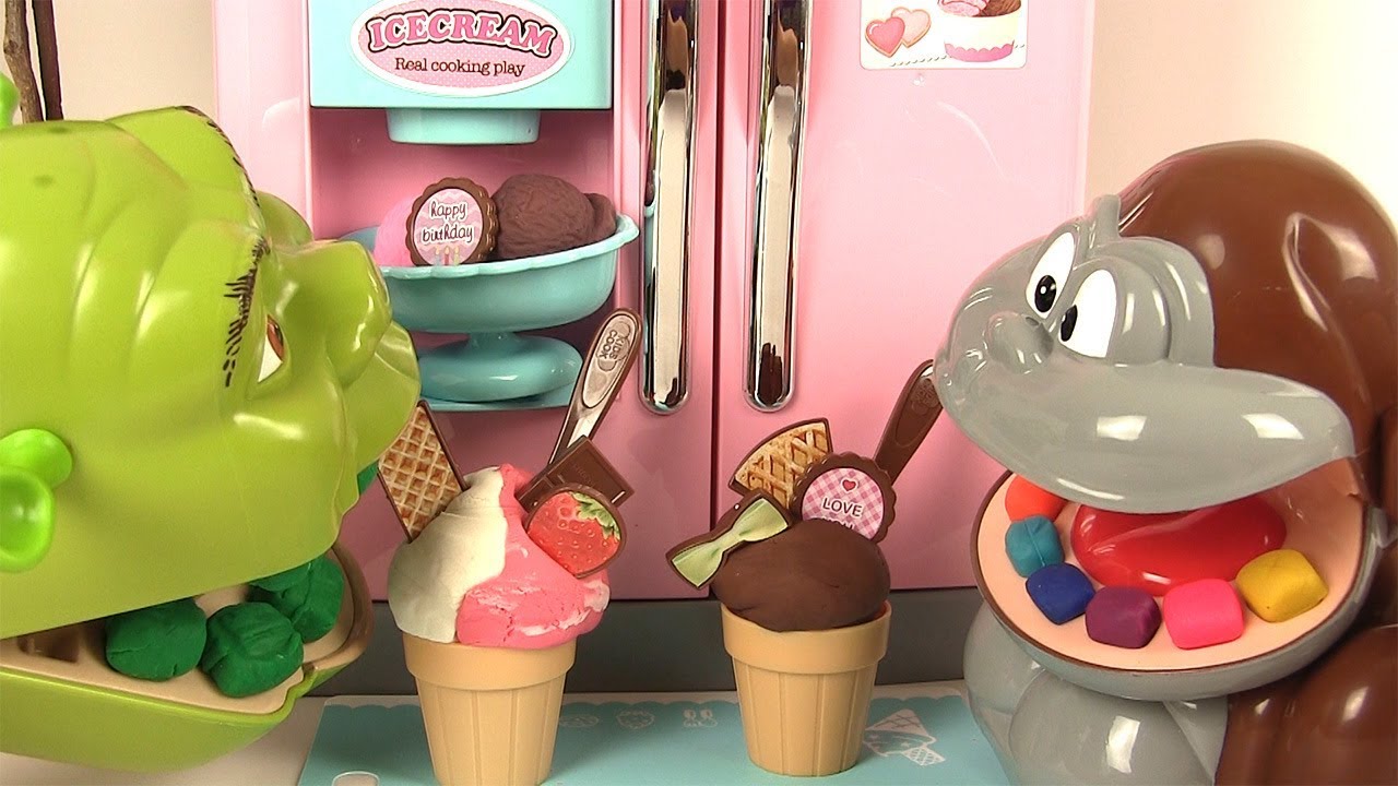 Shrek et le singe mangent des glaces Réfrigérateur Jouet Pâte à Modeler
