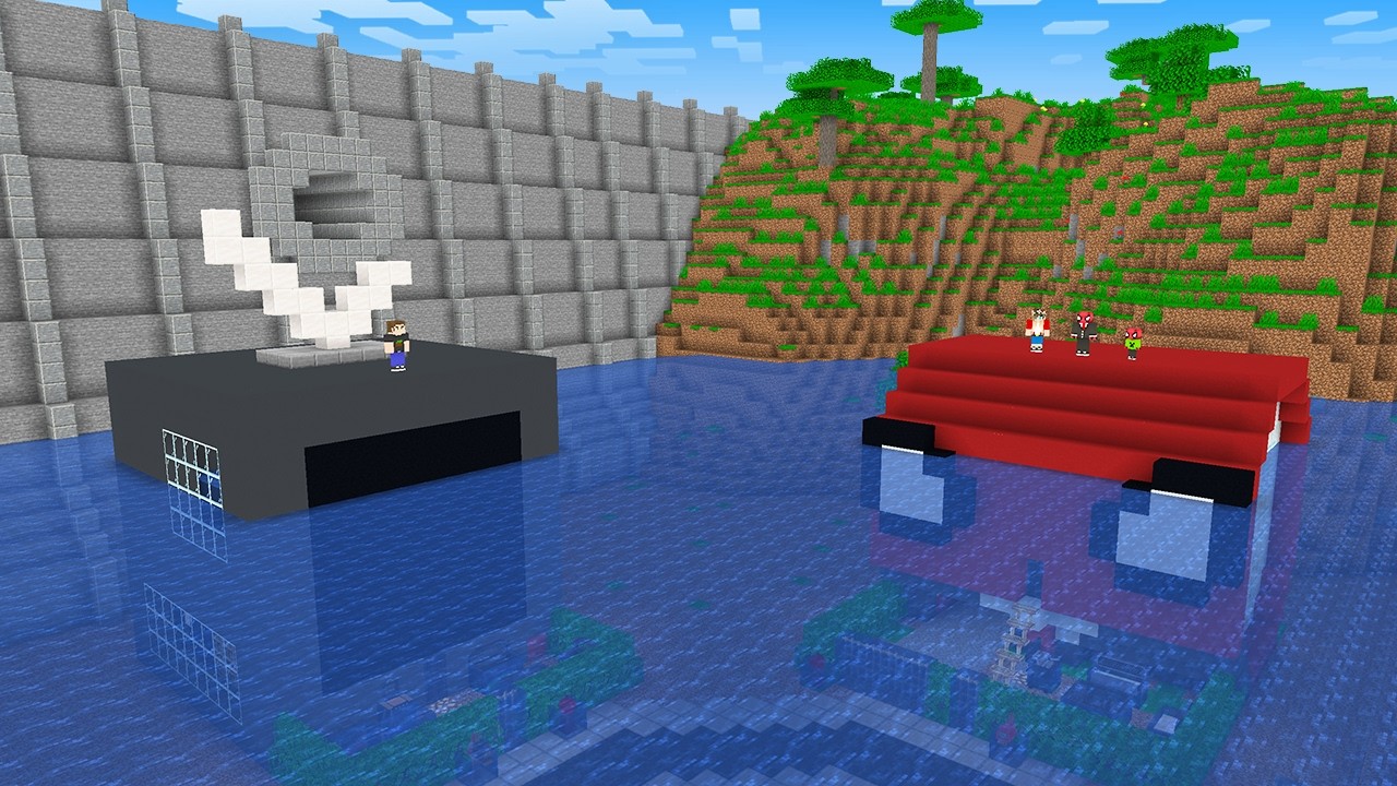 NEDEN KÖYÜMÜZÜ SU BASTI? - Minecraft