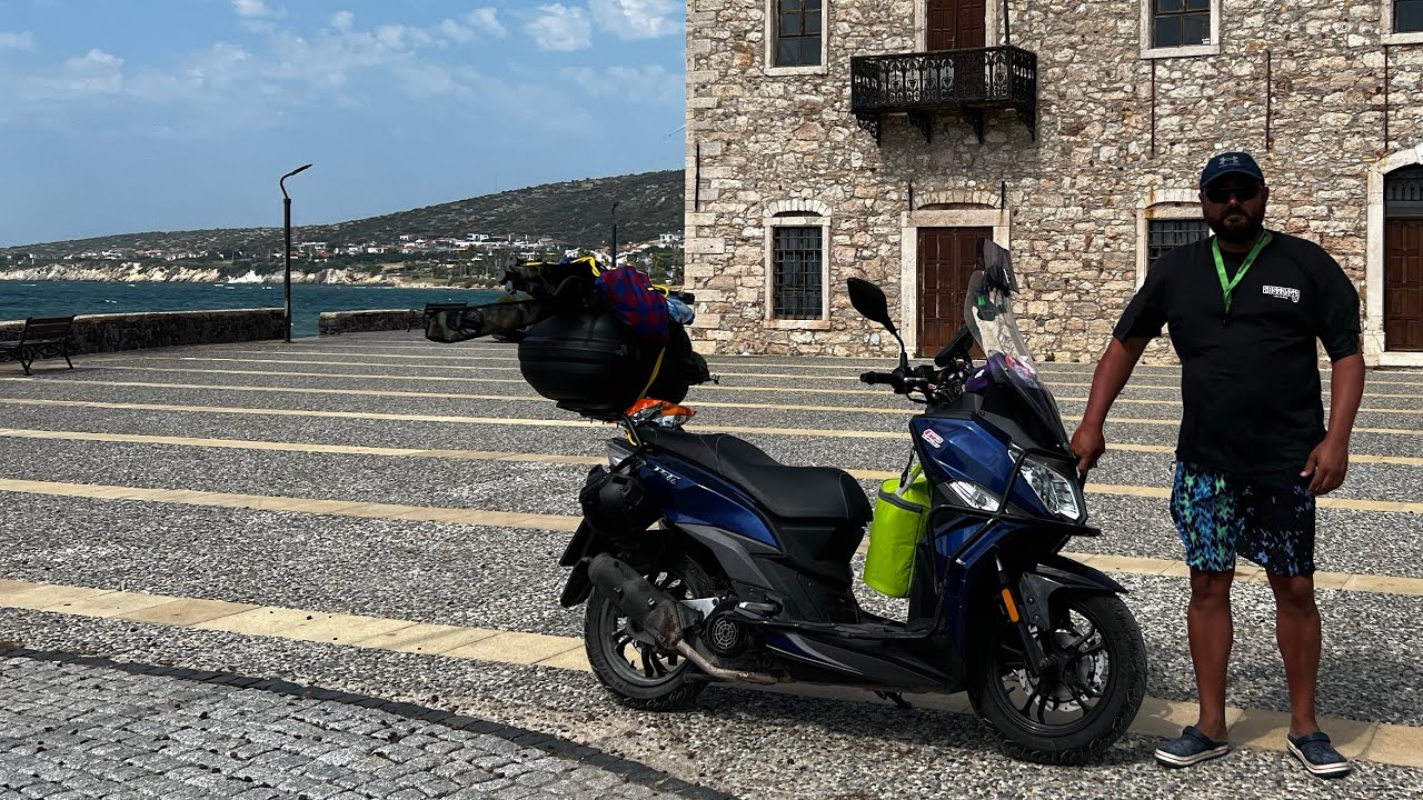 Sym jet14 200Abs ile #alacati ya tatil’e gittim ve çeşmede motoru sattım.#vlog