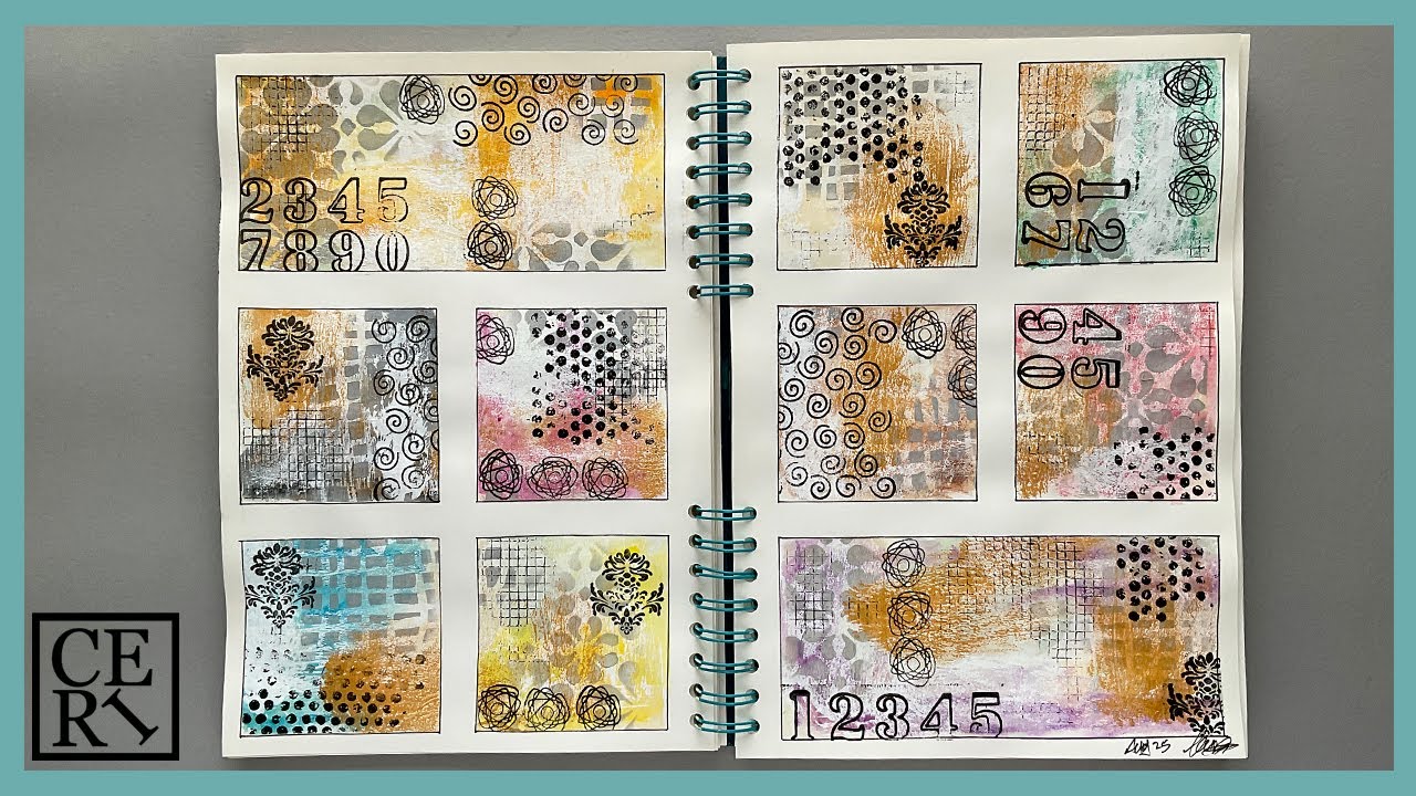 Neocolor Crayons Grid Journal Experiment