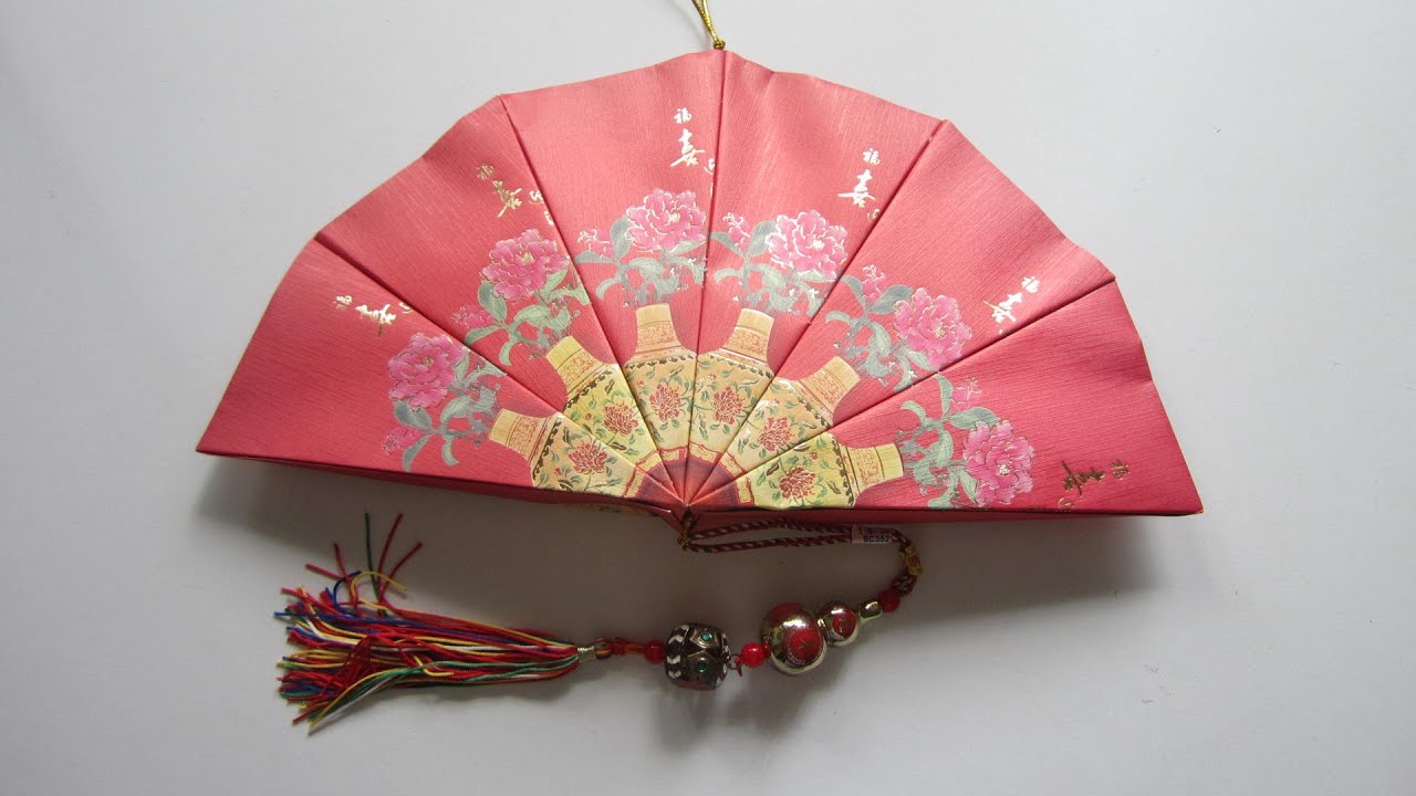 CNY TUTORIAL NO. 22 - 12-unit Red Packet (Hongbao) Paper Fan