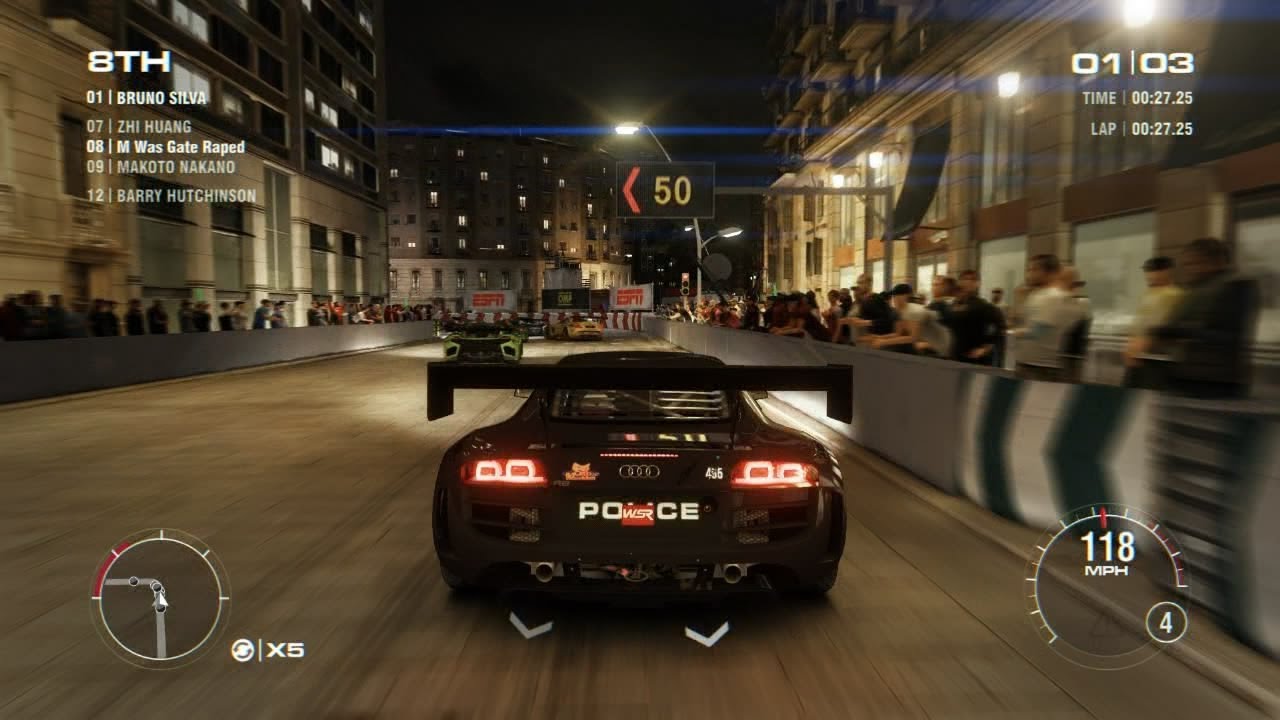 GRID 2 PC Final Race [HD] - Audi R8 LMS Ultra on ESPN Race Championship, WSR Season 5 finale
