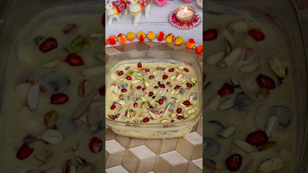 Healthy Fruit Custard Recipe | #fruitcustard #shorts #vrat #trendingshorts #healthydessert