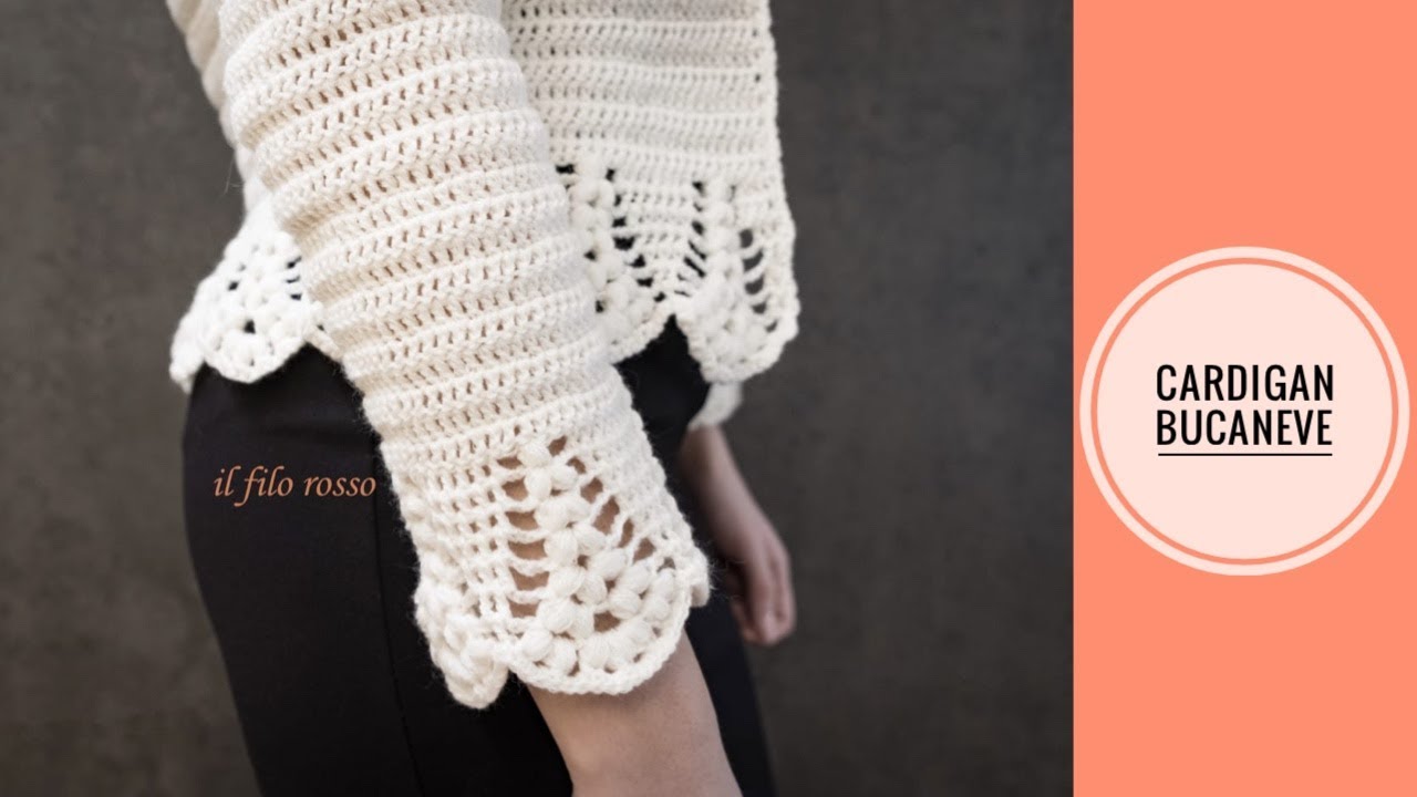 GIACCHINA / CARDIGAN TOP DOWN UNCINETTO 