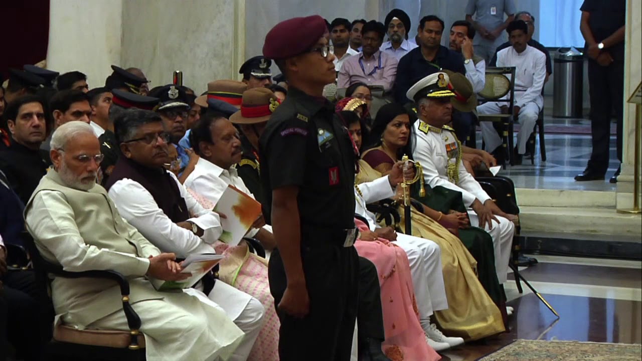 President Kovind presents Shaurya Chakra to Paratrooper  Manchu