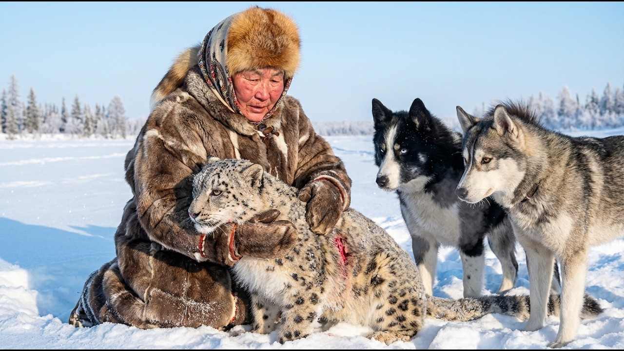 She saved a snow leopard frozen against a cliff during a whiteout storm | Yakutia, -71°C